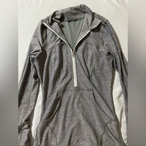 Lululemon Half Zip, Size 4, Gray With Front Pocket